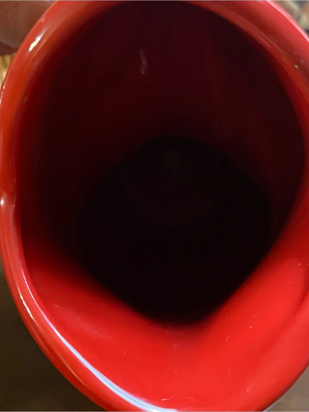 GurglePot Red Ceramic Fish Pitcher 2006 Vase 9.5